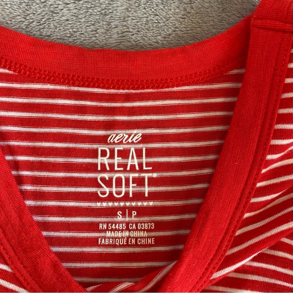Aerie red and white striped tanktop size small - Picture 3 of 3